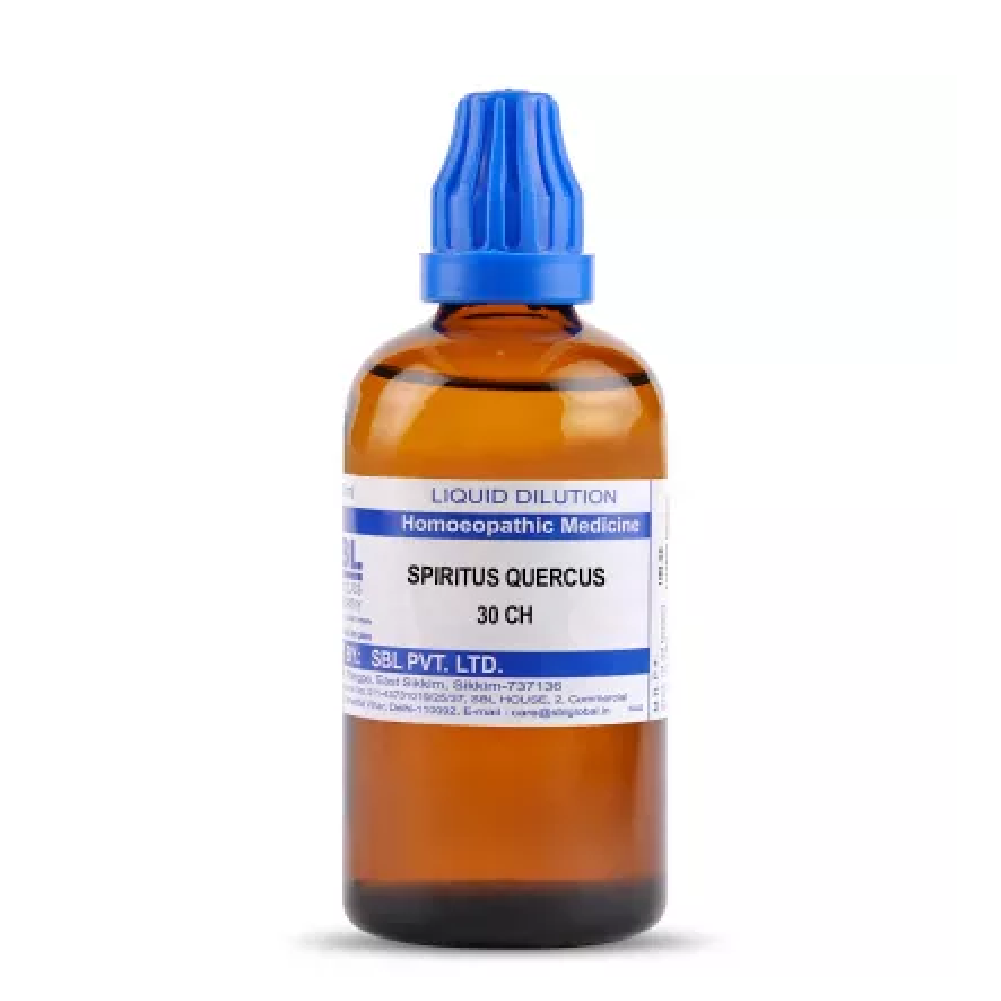 SBL-Spiritus-Quercus-Glandium-30-CH-100ml.png SBL Homeopathic Spiritus Quercus Glandium Dilution (30 ML / 100 ML) For Swelling, Diarrhoea - Image 1