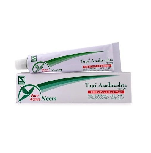 Schwabe-TOPI-AZADIRACHTA-CREAM.jpg Dr Willmar Schwabe India Homoeopathic Topi Azadirachta Cream (25g) for itching eczema - Image 1