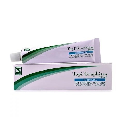 Schwabe-TOPI-GRAPHITES-CREAM.jpg Dr Willmar Schwabe India Homoeopathic Topi Graphites Cream (25g) for eczema Rash itching Dry Skin - Image 1