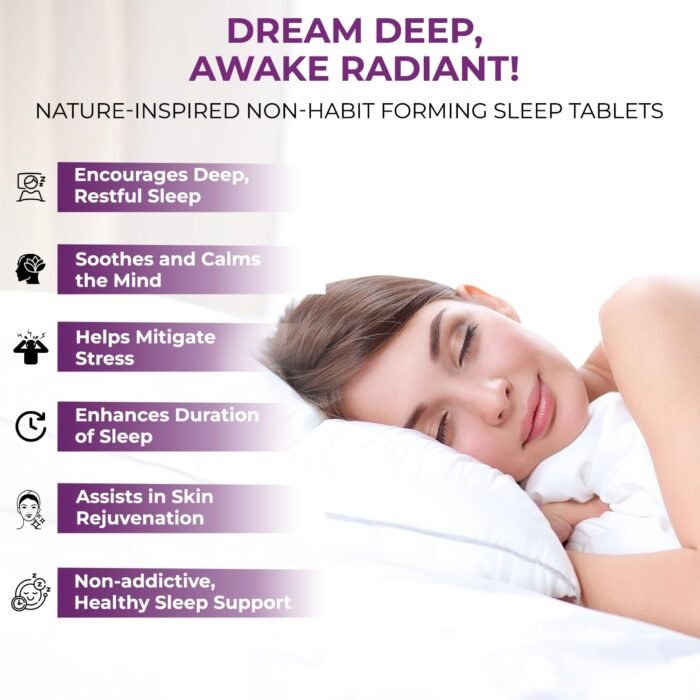 The Body Reserve Melatonin 10mg with Tagar 250mg - 120 Veg Tablets for Natural Sleep Aid, Muscle Recovery, Nerve Relaxation, and Stress Relief - Non-Habit Forming Sleep Aid for Men & Women. - Image 4