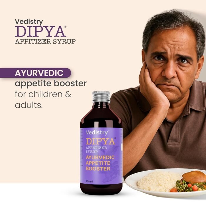 Vedistry Dipya Appetizer Syrup | Ayurvedic Herbal Tonic with Bhringraj, Shunthi, Pippalimool & Ajmoda | Provide Better Digestion & Appetite Booster | Support Natural Healthy Weight Enhancer & Energy Level for Kids & Adults - 200ml - Image 2