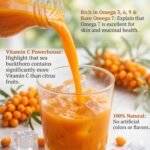 Vedpik Sea Buckthorn Juice 500ml | Rich in Omega 3, 6, 7 & 9 | High in Vitamin C & Antioxidants | Supports Immunity, Skin, Heart & Digestion | Natural Herbal Health Drink - Image 7