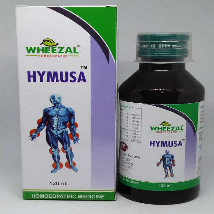 Wheezal-Homeopathic-Hymusa-Syrup-1.png Wheezal Homeopathic Hymusa Syrup Provides relief in Joint Pain, Arthritis, 120ml - Image 1