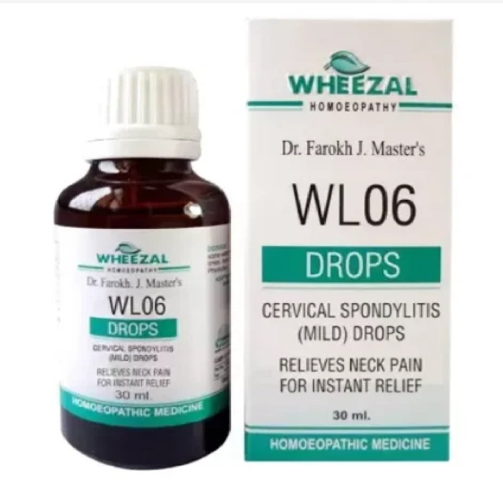 Wheezal Homeopathic WL06 Cervical Spondylitis (Mild) Drop Wheezal Homeopathic WL06 Cervical Spondylitis (Mild) Drop 30ml for Headache Vertigo - Image 1