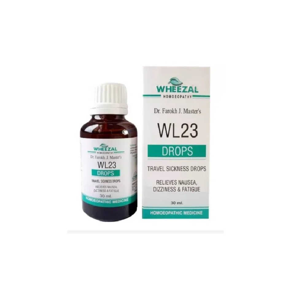 Wheezal Homeopathic WL23 Travel Sickness Drop – 30ml for Wheezal Homeopathic WL23 Travel Sickness Drop - 30ml for Vertigo Vomiting Nausea - Image 1