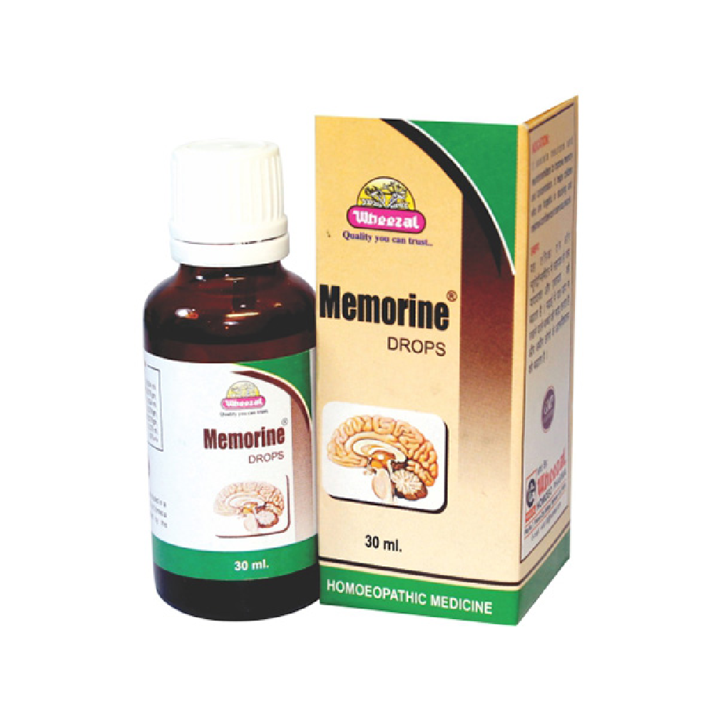 Wheezal-Memorine-Drop-30-ML.png Wheezal Homeopathic Memorine Drop - (30ml) For Improving Memory Mental Weakness - Image 1