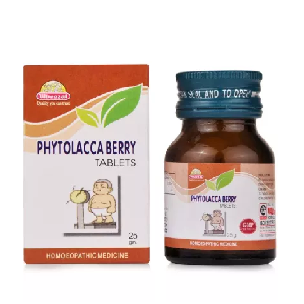 Wheezal-Phytolacca-Berry-Tablet-25gm.png Wheezal Phytolacca Berry Tablet (25gm) For Weight Gain, Obesity (Copy) - Image 1