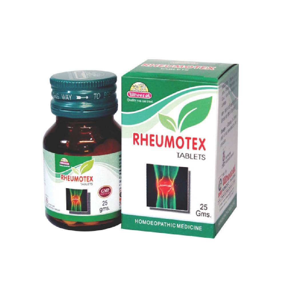 Wheezal-Rheumotex-Tablet-25gm.png Wheezal Rheumotex Tablet (25gm) For Arthritis, Gout - Image 1