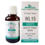 Wheezal Homeopathic WL15 Healthy Throat Drop - 30ml for cough and cold