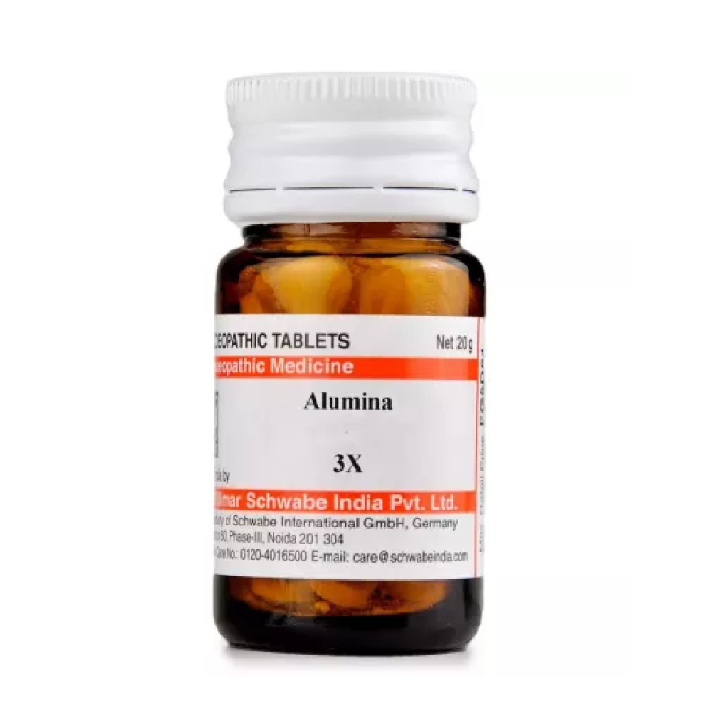 Willmar-Schwabe-India-Alumina-3X-20g.png Willmar Schwabe India Alumina (20g) For Constipation, Swelling, Itching - Image 1