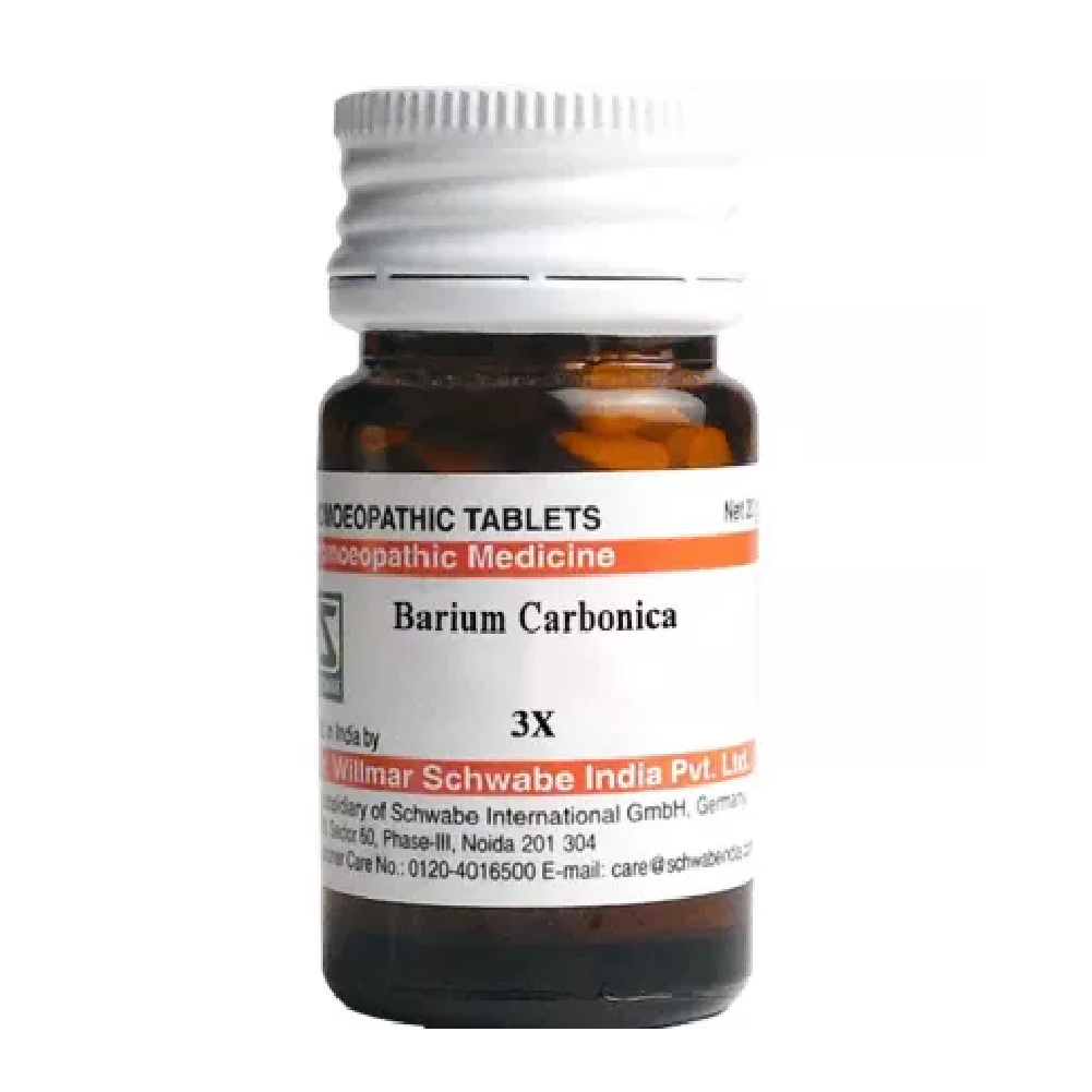 Willmar-Schwabe-India-Barium-Carbonica-3X-20g.png Willmar Schwabe India Barium Carbonica (20g) For Swelling, Bad Breath - Image 1