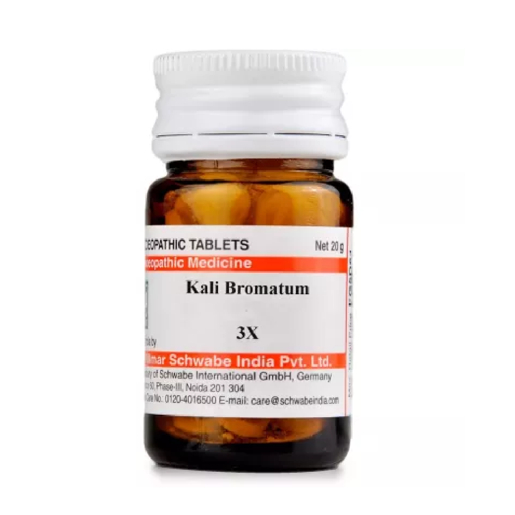 Willmar-Schwabe-India-Kali-Bromatum-3X-20g.png Willmar Schwabe India Kali Bromatum (20g) For Acne, Pimples, Anxiety - Image 1