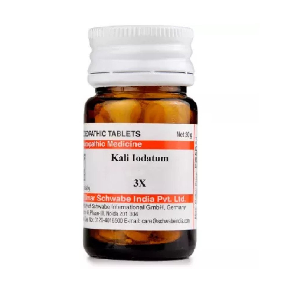 Willmar-Schwabe-India-Kali-Iodatum-3X-20g.png Willmar Schwabe India Kali Iodatum (20g) For Swellings, Arthritis - Image 1
