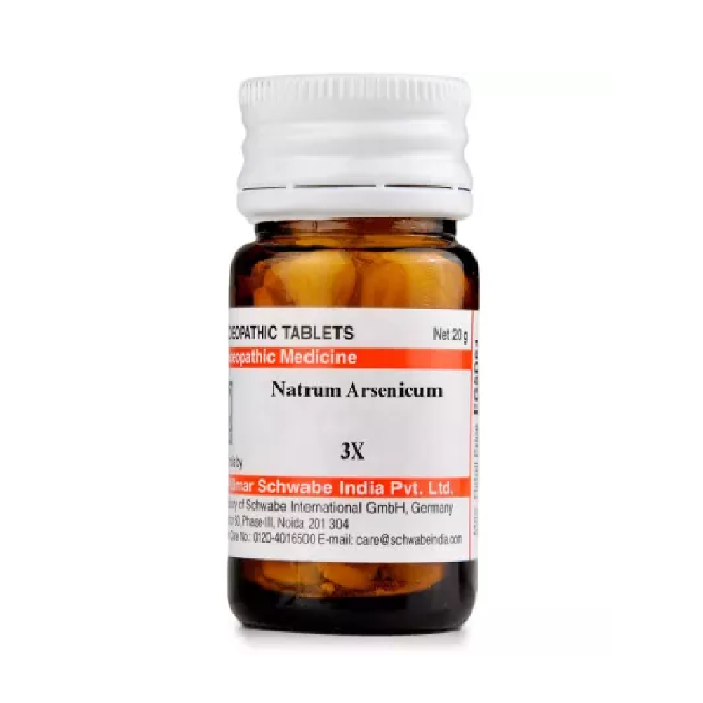 Willmar-Schwabe-India-Natrum-Arsenicum-3X-20g.png Willmar Schwabe India Natrum Arsenicum (20g) For Headache, Migraine - Image 1