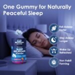 GROWMAX melatonin 5mg gummies for healthy sleeping | Sugar free deep sleep supplements for men & women | Helps with insomnia, fall asleep faster & non habit forming | Strawberry flavour | 30 gummies