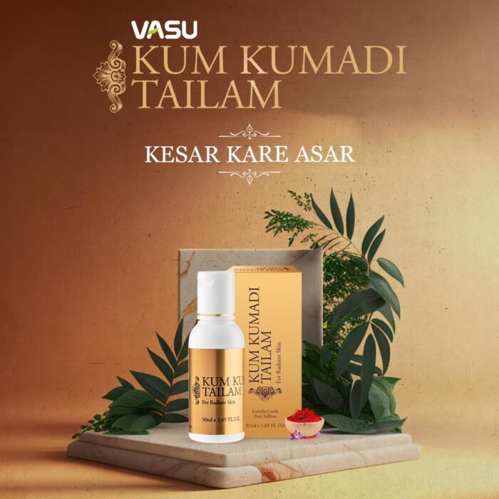 vasu Kum Kumadi Tailam 50 ml Oil Enriched With Pure Saffron For Radiant Skin - Image 8