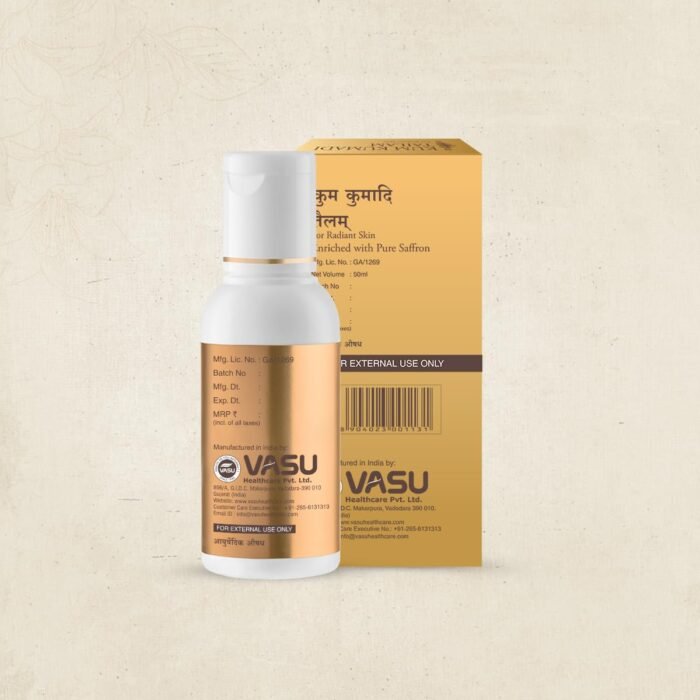 vasu Kum Kumadi Tailam 50 ml Oil Enriched With Pure Saffron For Radiant Skin - Image 9