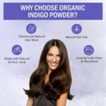 7DAYSNATURAL Indus Valley Organic Herbal Indigo Powder for Natural Color, 100% Organic & Chemical-Free, Helps Protect Hair from Damage and Supports Healthy Hair – 200g - Image 3