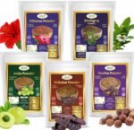 Biotic Natural Shikakai, Amla, Reetha, Bhringraj, Hibiscus Powder - 500 gms (100 gms Each)