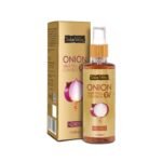 INDUS VALLEY 100% Organic Onion Hair Oil for Hair Fall Control | Strengthens Roots, Promotes Hair Growth & Nourishes Scalp for Thicker Hair – 200 ml