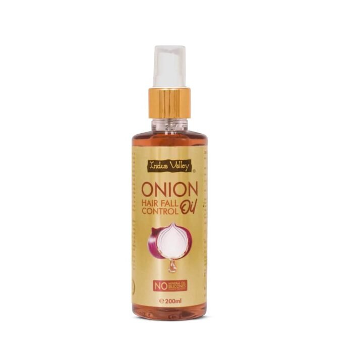 INDUS VALLEY 100% Organic Onion Hair Oil for Hair Fall Control | Strengthens Roots, Promotes Hair Growth & Nourishes Scalp for Thicker Hair – 200 ml - Image 2