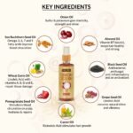 INDUS VALLEY 100% Organic Onion Hair Oil for Hair Fall Control | Strengthens Roots, Promotes Hair Growth & Nourishes Scalp for Thicker Hair – 200 ml - Image 3