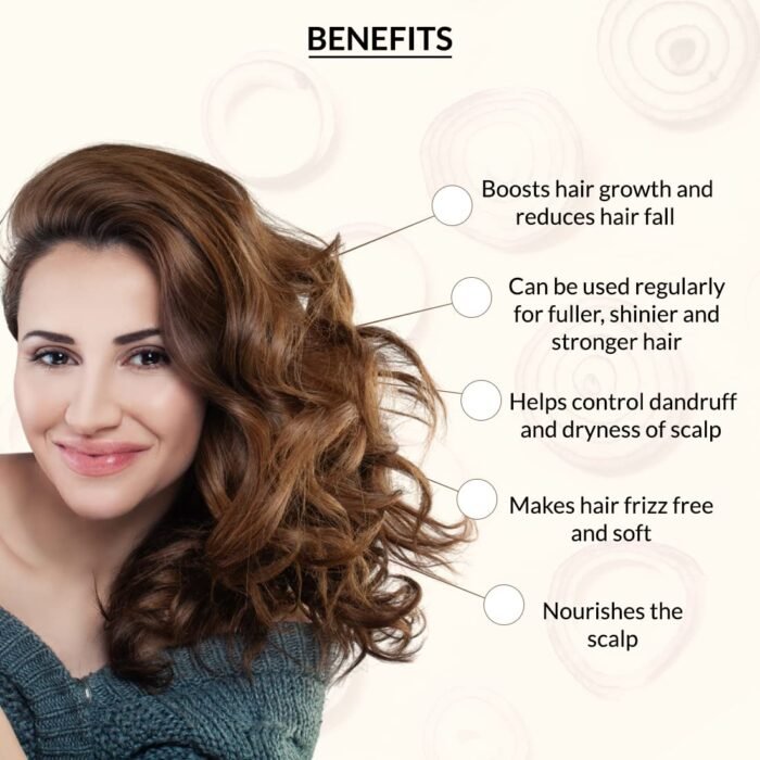 INDUS VALLEY 100% Organic Onion Hair Oil for Hair Fall Control | Strengthens Roots, Promotes Hair Growth & Nourishes Scalp for Thicker Hair – 200 ml - Image 4