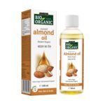 INDUS VALLEY Bio Organic Cold Pressed Almond Oil for Soft & Shiny Hair, Glowing Skin, Hair Damage Protection, Pure Roghan Badam Oil (Tail) for Baby Massage