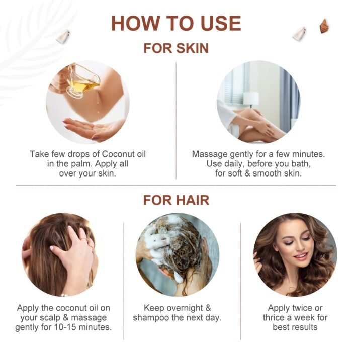 INDUS VALLEY Bio Organic Extra Virgin Organic Cold Pressed Coconut Oil for Hair and Skin Care Pure Oil Extracted from Freshly Dried Coconuts (200ml) - Image 7