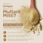 INDUS VALLEY Bio Organic Multani Mitti Powder Natural Fuller’s Earth for Face & Hair Packs Removes Dead Skin, Cleanses Pores, Reduces Dandruff & Scalp Itchiness Soft & Glowing Skin (200g) - Image 7