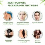 INDUS VALLEY Bio Organic Pure Multipurpose Aloe Vera Gel With Green Tea Extract For Face, Body & Hair,For Glowing & Soothing Skin, Anti-Ageing & Acne, Suitable to All Skin Type (175ml) - Image 4