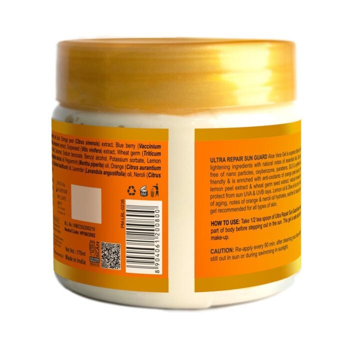 INDUS VALLEY Bio Organic Sun Guard Aloe Vera Gel With Lemon & Orange For Ultimate Refreshing Feel (175ml) - Image 2