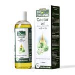 Indus Valley Bio Organic Castor Oil For Extra Virgin Cold - Pressed Organic Hair & Skin - 200 ml
