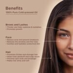 Indus Valley Bio Organic Castor Oil For Extra Virgin Cold - Pressed Organic Hair & Skin - 200 ml - Image 3