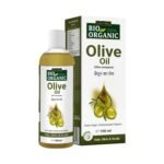 Indus Valley Bio Organic Pure Extra Virgin Edible Cooking Olive 100% Organic and Cold-pressed, Massage Oil for Baby Skin & Hair Care