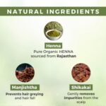 Vegetal Certified Organic and Herbal Henna Powder, for Natural Hair Coloring, Protects hair Damage from Chemical Hair Color - 100g - Image 4