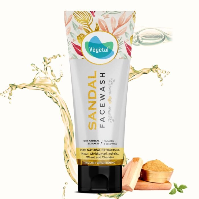 Vegetal Fairness Face Wash for All Skin Type with Sandal Wood Extract - 100g. - Image 3