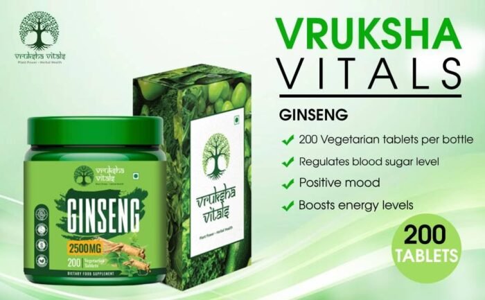 Vruksha Vitals Triple Ginseng Root - 2500 mg - Korean Red Panax Ginseng, Siberian and American Ginseng Extract Powder Tablets Capsules Supplement - Image 7