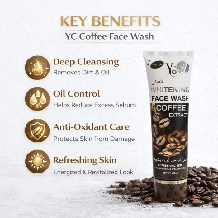 YC Brightening Face Wash with Coffee Extract 100 ml - Image 2