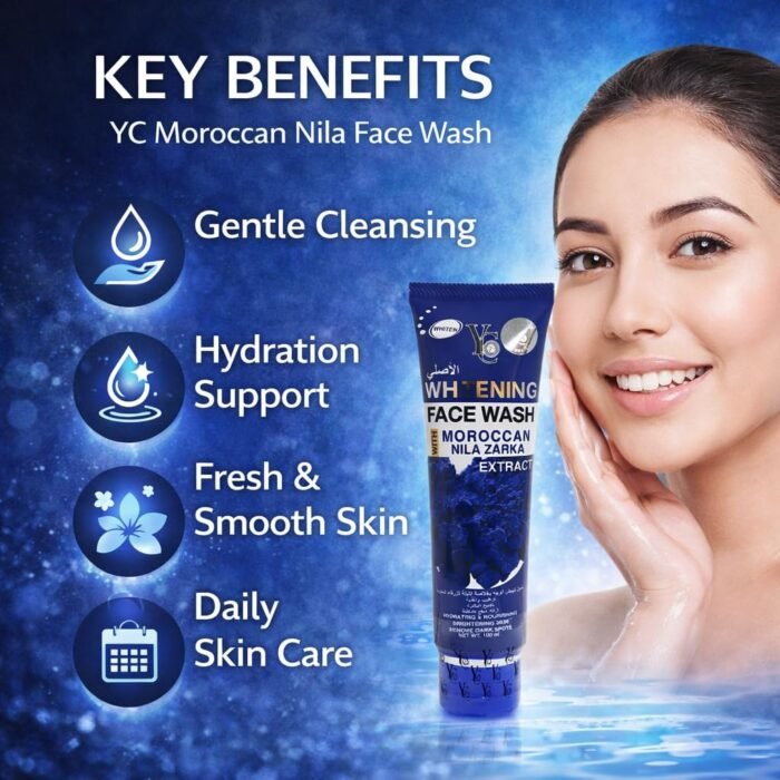 YC Brightening Face Wash with Moroccan Blue Nila Extract 100 ml - Image 2