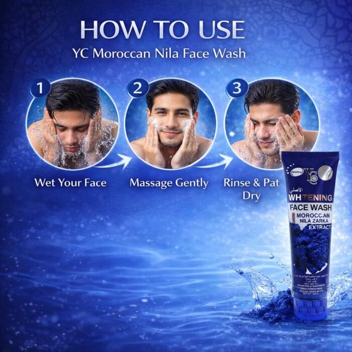 YC Brightening Face Wash with Moroccan Blue Nila Extract 100 ml - Image 3