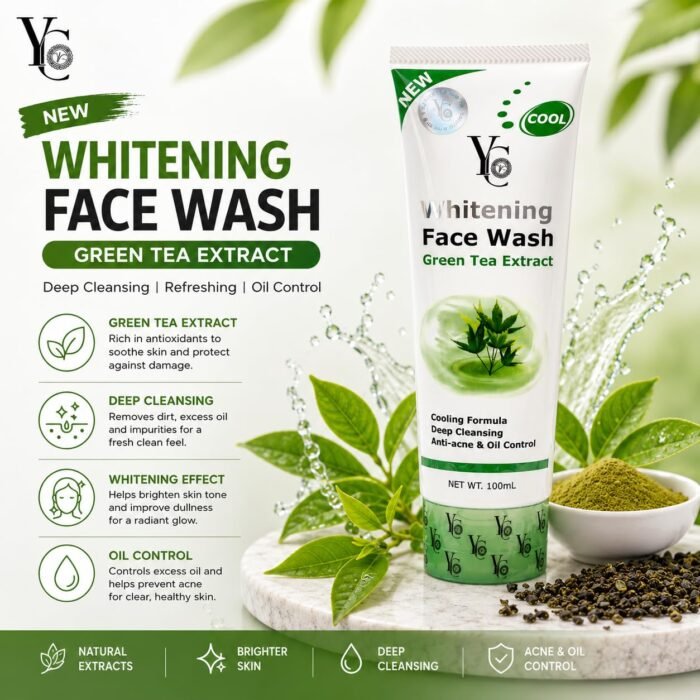 YC Face Wash 100 ml Grean Tea - Image 2