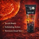 YC Men Deep Impact Volcano Booster Face Wash, with Scrub Beads, Cool Menthol, Oil Free, 100ml - Image 4