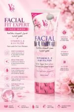 YC Vitamin C - E Face Wash Deep Cleanse Clogged Pores and Deep Moisturization Facial Fit 100 ml (Facial Fit Pink) - Image 3