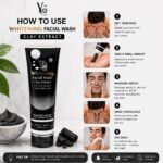 YC Whitening Clay Face Wash for Oily Skin Clears Clogged Pores Gently Cleanse and Pull Out Impurities Fights Acne YC440-100 ml Face Wash for Men - Image 3