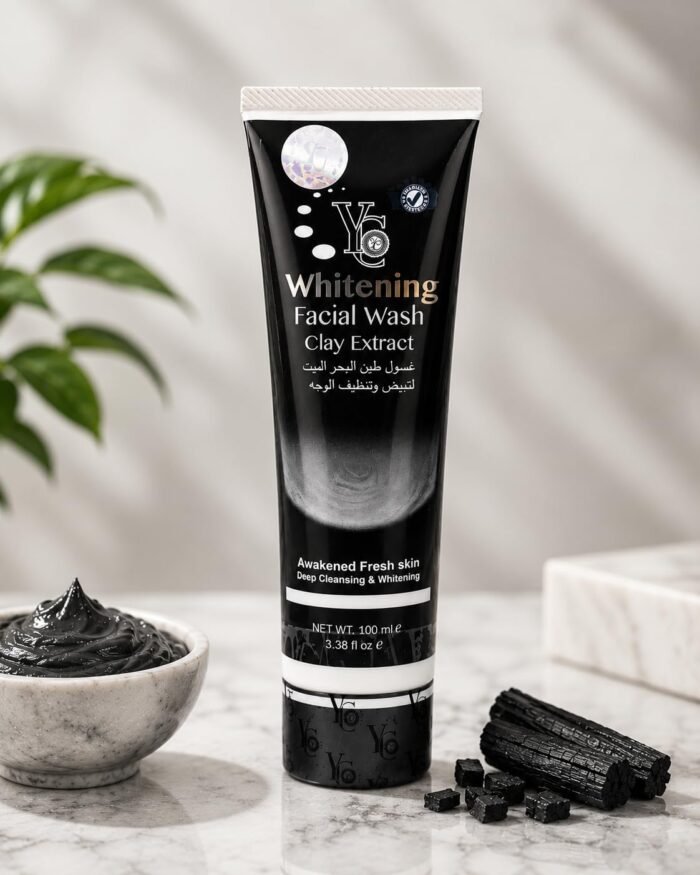 YC Whitening Clay Face Wash for Oily Skin Clears Clogged Pores Gently Cleanse and Pull Out Impurities Fights Acne YC440-100 ml Face Wash for Men - Image 4