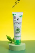 YC Whitening Face Wash for Oily Skin Enriched with Green Tea Clears Clogged Pores Exfoliates Gently YC229-100 ml - Image 4