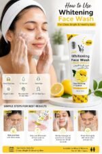 YC Whitening Face Wash with Lemon Extract, 100 ml | Deep Cleansing, Oil Control, Acne Care, Brightens Skin, All Skin Types - Image 3