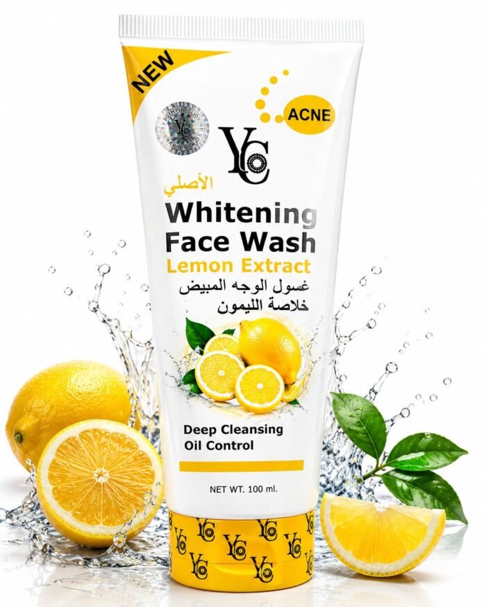YC Whitening Face Wash with Lemon Extract, 100 ml | Deep Cleansing, Oil Control, Acne Care, Brightens Skin, All Skin Types - Image 4