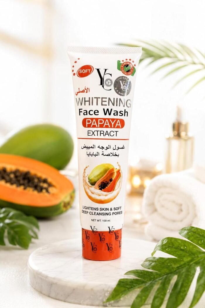 YC Whitening Face Wash with Papaya Extract, Lightens Skin, Deep Cleansing Pores, 100ml - Image 5